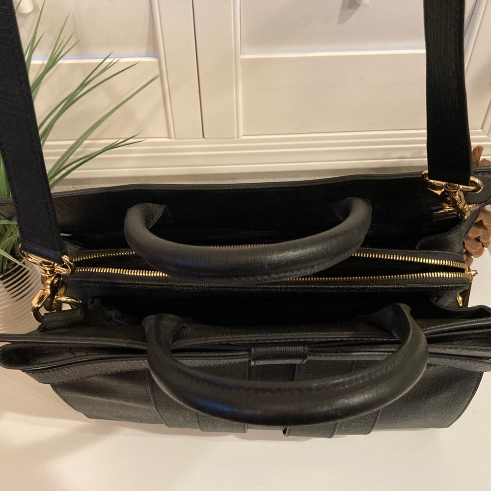 ZAC POSEN Black Large Shirley Bow Purse w/dust bag. Great condition. 🌸 - Picture 8 of 11